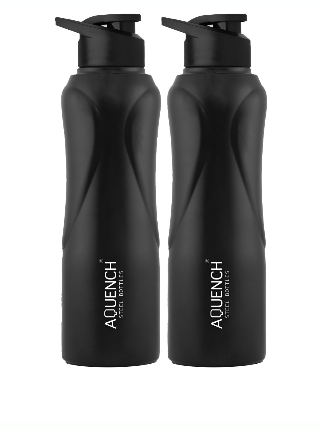 

AQUENCH Black 2 Pieces Stainless Steel Solid Water Bottle