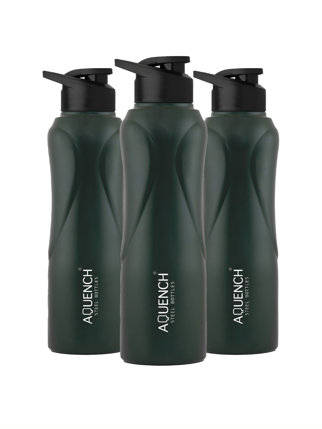 

AQUENCH Green 3 Pieces Stainless Steel Water Bottle