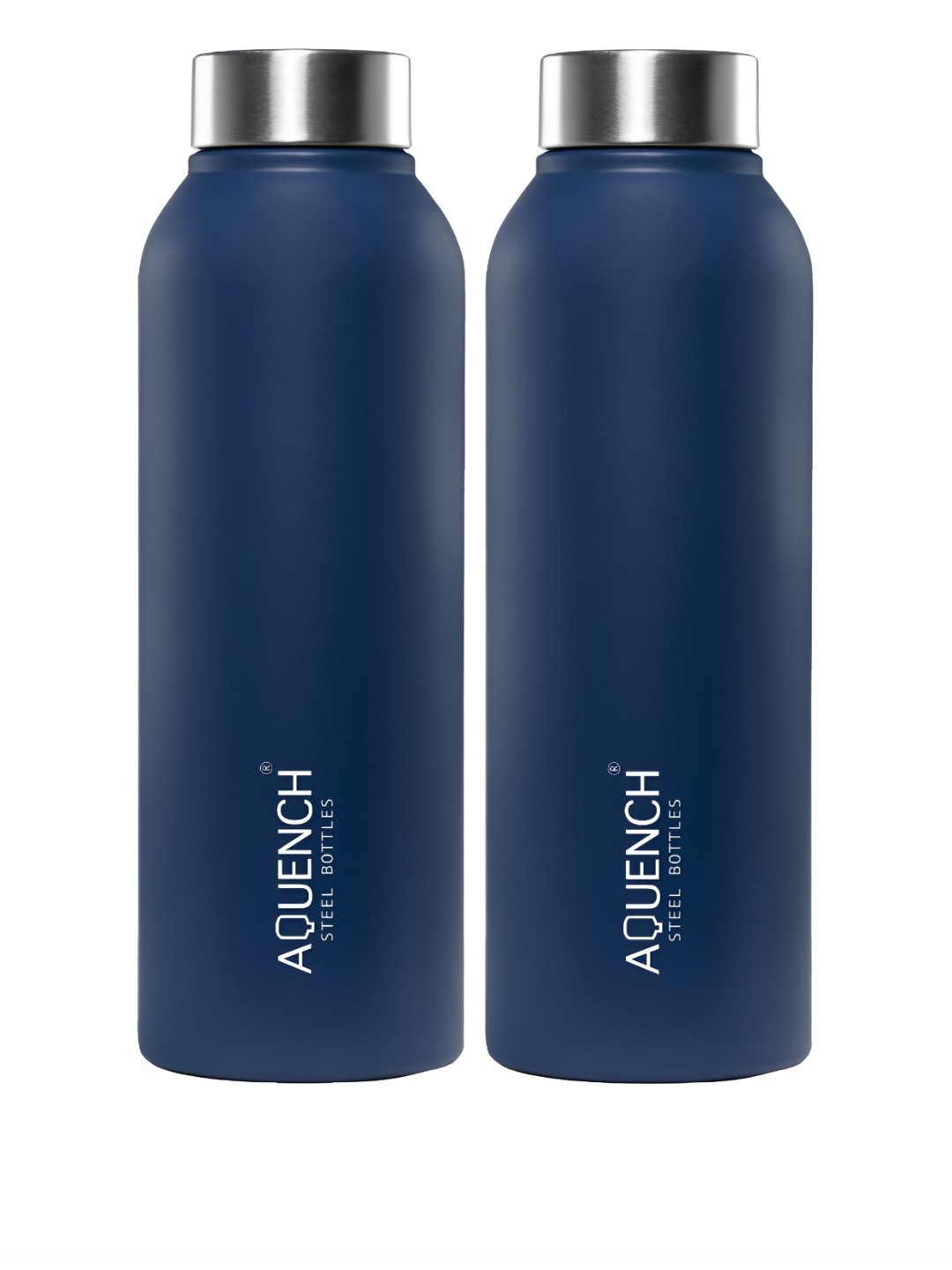 

AQUENCH Blue 2 Pieces Stainless Steel Solid Water Bottles 1L