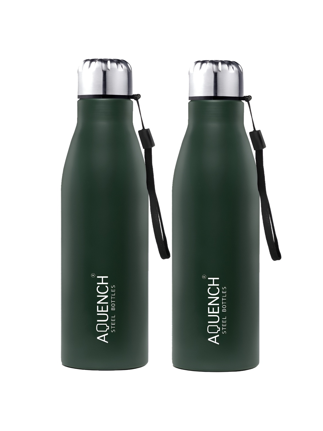 

AQUENCH Green 2Pcs Stainless Steel Solid Water Bottle