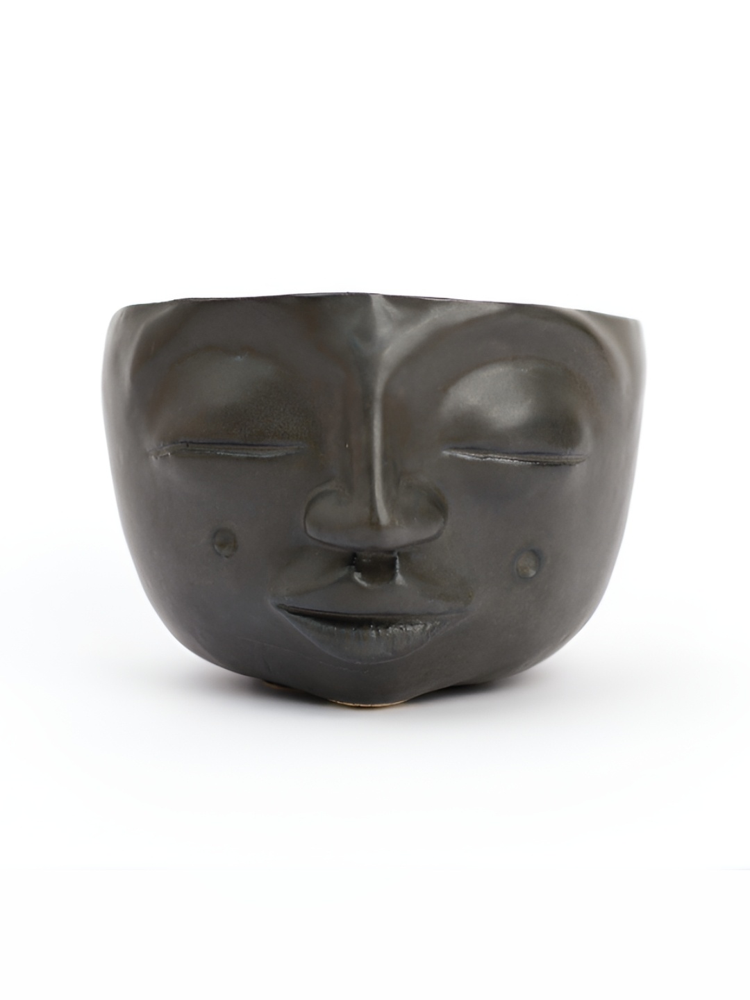 

The Orby House Black Monk without Ears Ceramic Planter