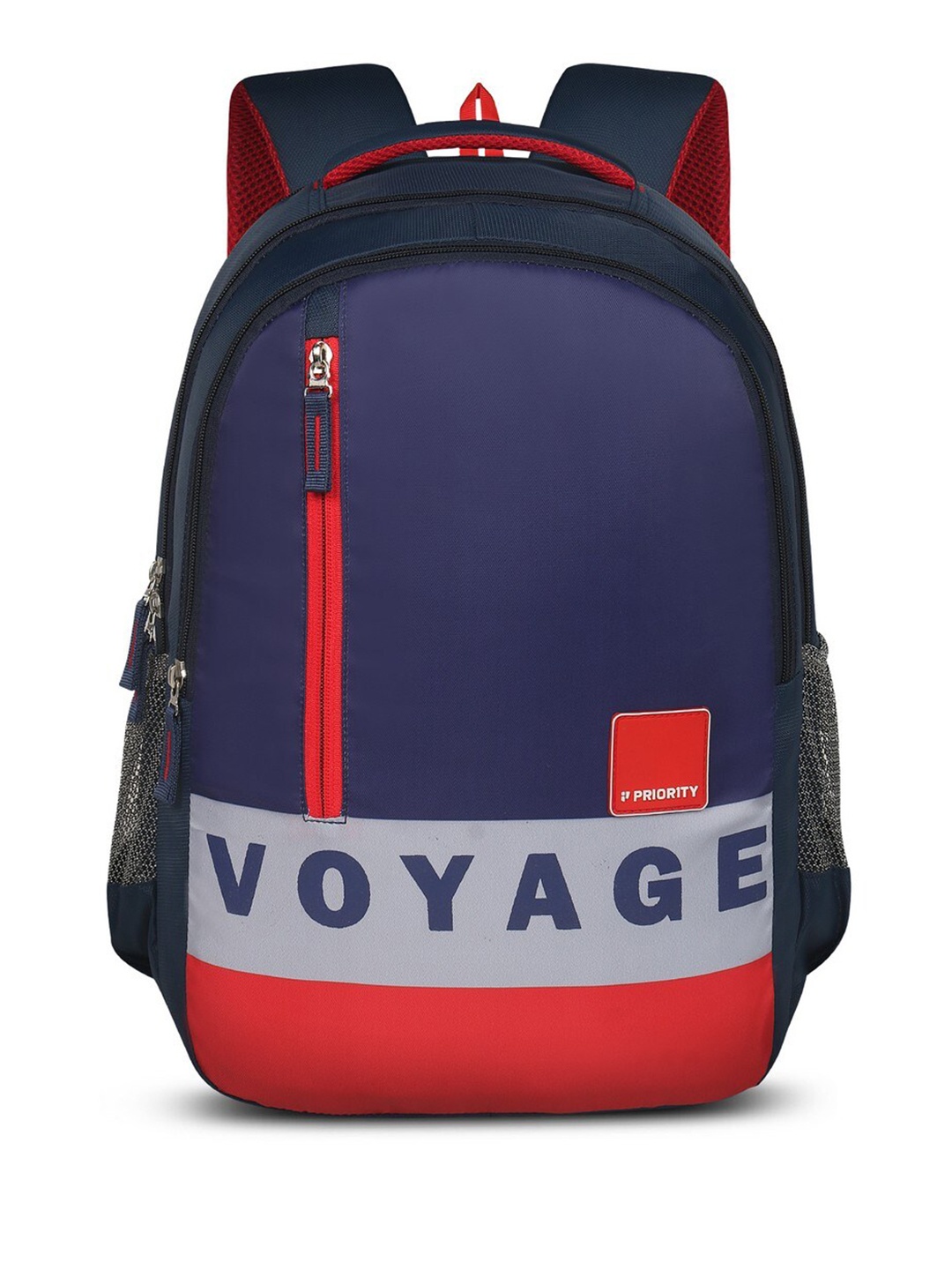 

Priority Unisex Colourblocked College Backpack, Navy blue