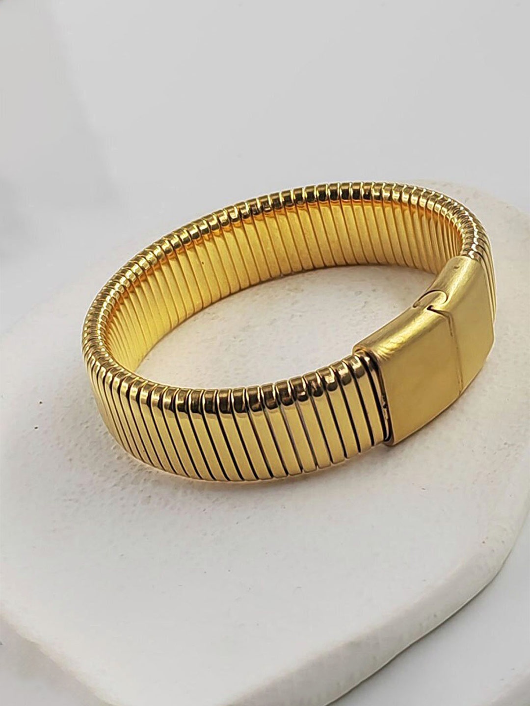 

ZIVOM Gold-Plated Stainless Steel Wraparound Bracelet