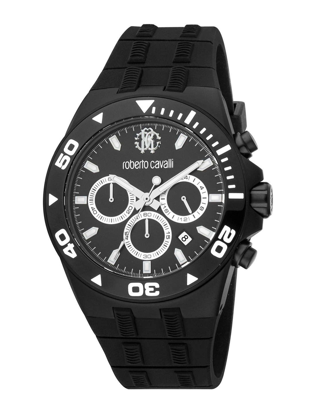 

Roberto Cavalli Men Wrap Around Straps Analogue Watch RC5G016P0035, Black