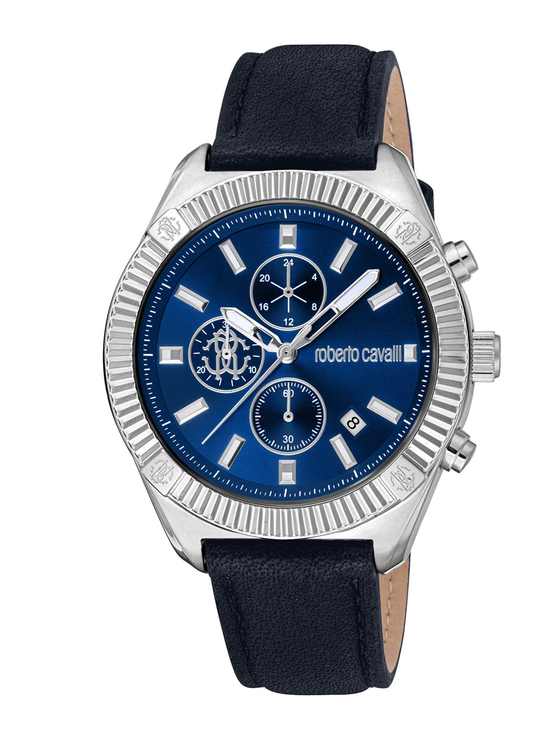 

Roberto Cavalli Men Leather Straps Analogue Watch RC5G011L0025, Blue