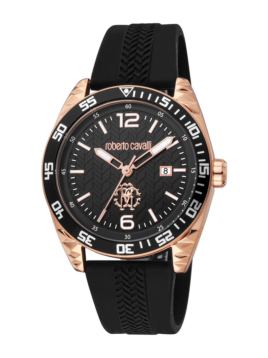 

Roberto Cavalli Men Round Analogue Watch RC5G018P0045, Black