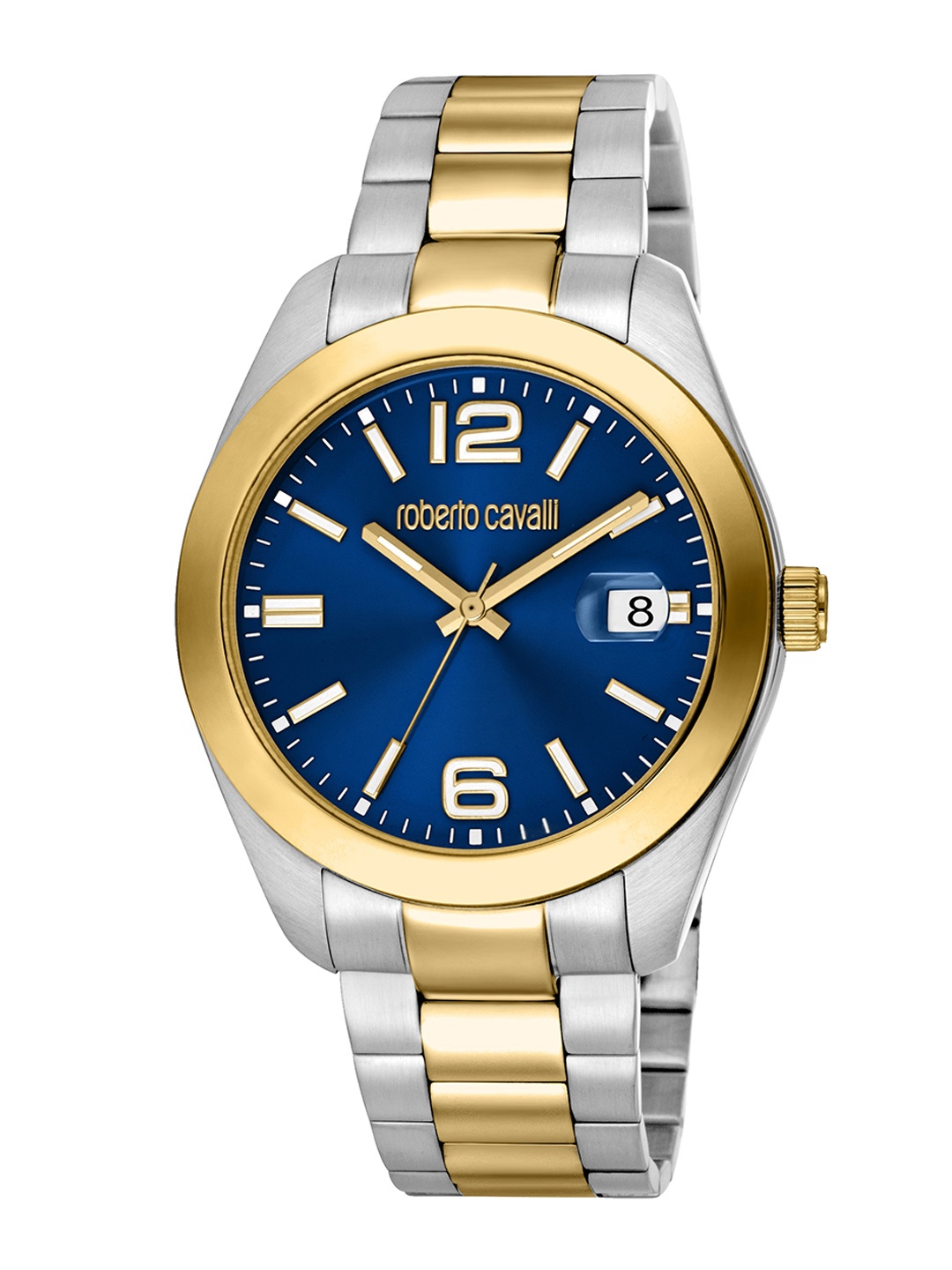 

Roberto Cavalli Men Textured Dial & Stainless Steel Straps Watch RC5G051M0075, Blue