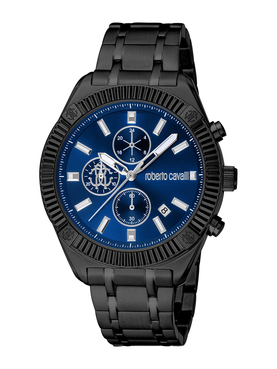 

Roberto Cavalli Men Textured Dial & Stainless Steel Straps Watch RC5G011M0065, Blue