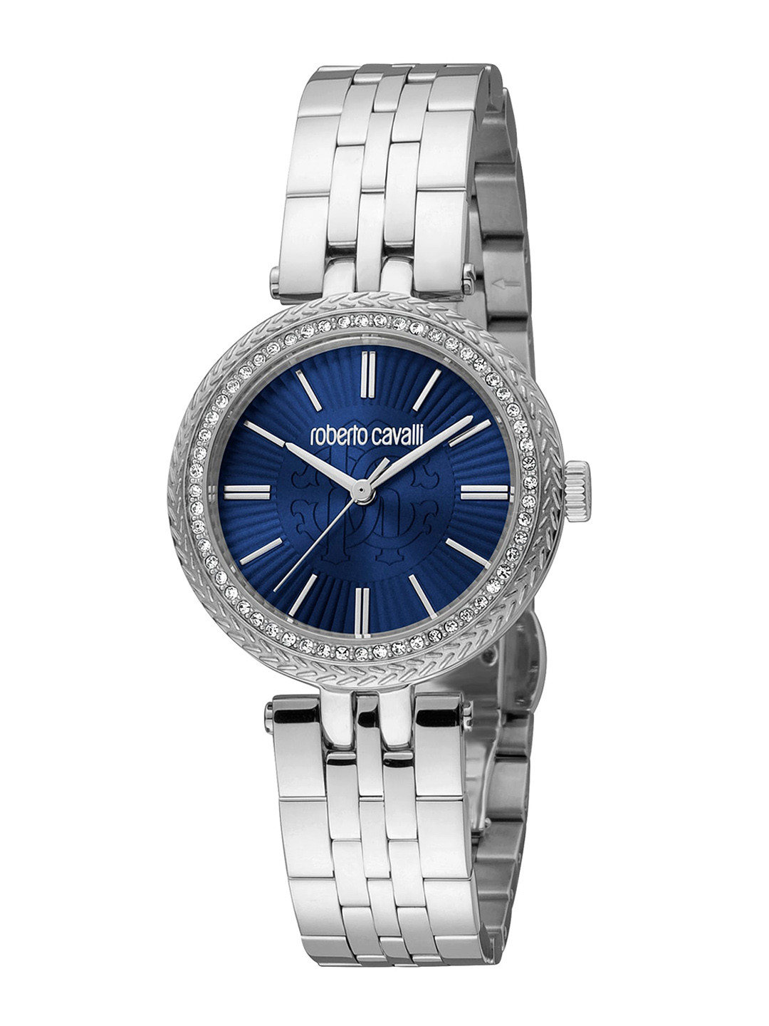 

Roberto Cavalli Women Embellished Dial & Stainless Steel Straps Watch RC5L031M0055, Blue