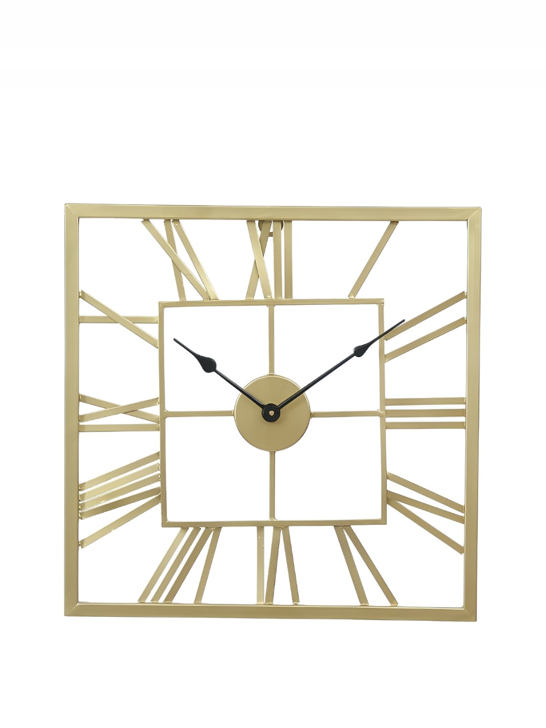 

Heritage India Gold Toned Square Contemporary Analogue Wall Clock