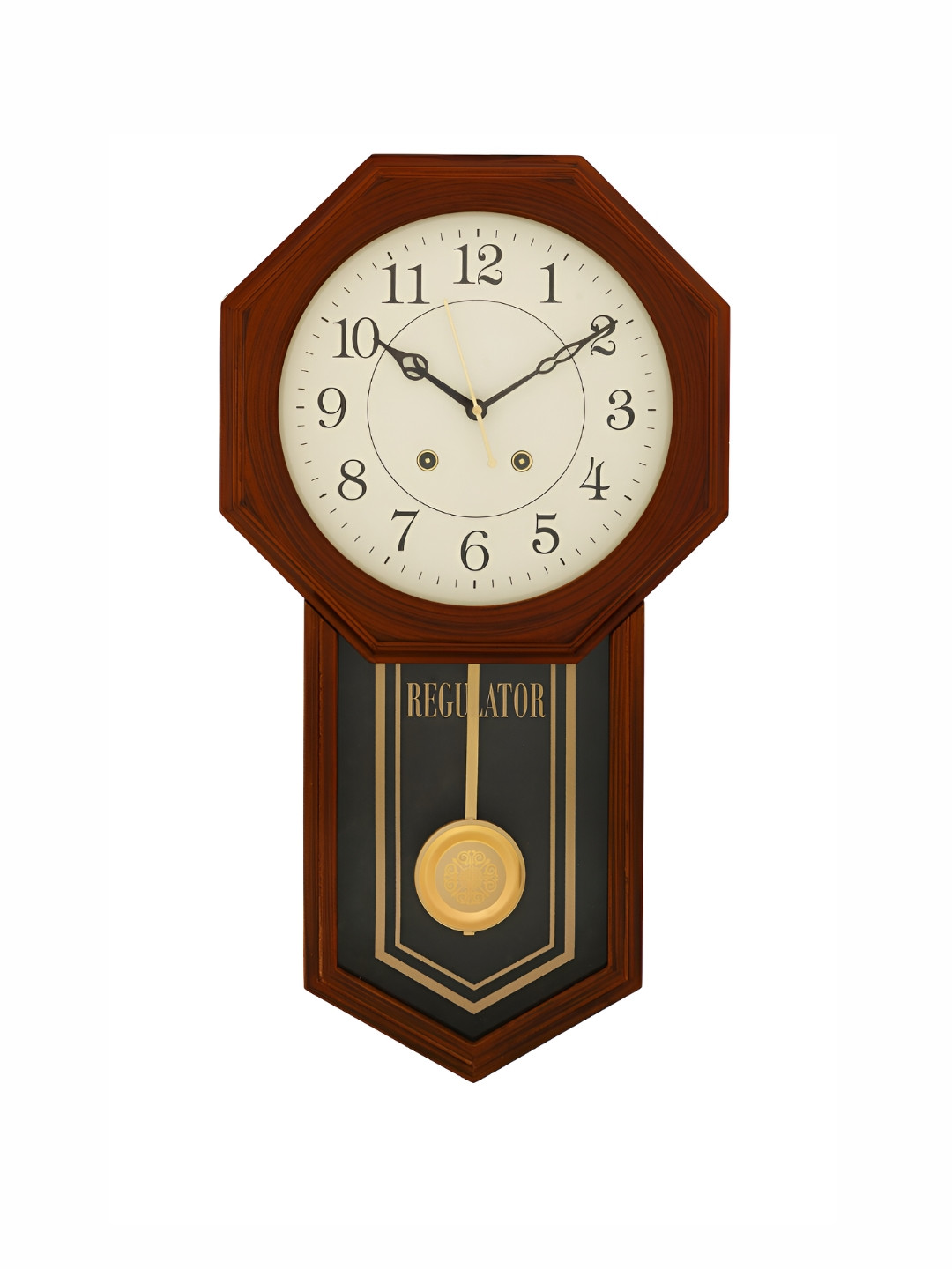 

Heritage India Brown & White Round Shaped Contemporary Wall Clock