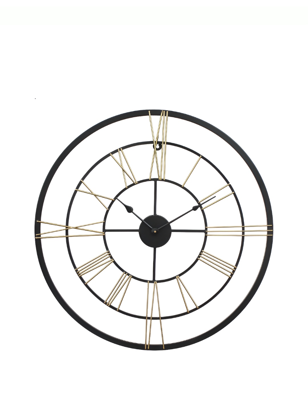 

Heritage India Black & Gold- Toned Textured Round Contemporary Wall Clock