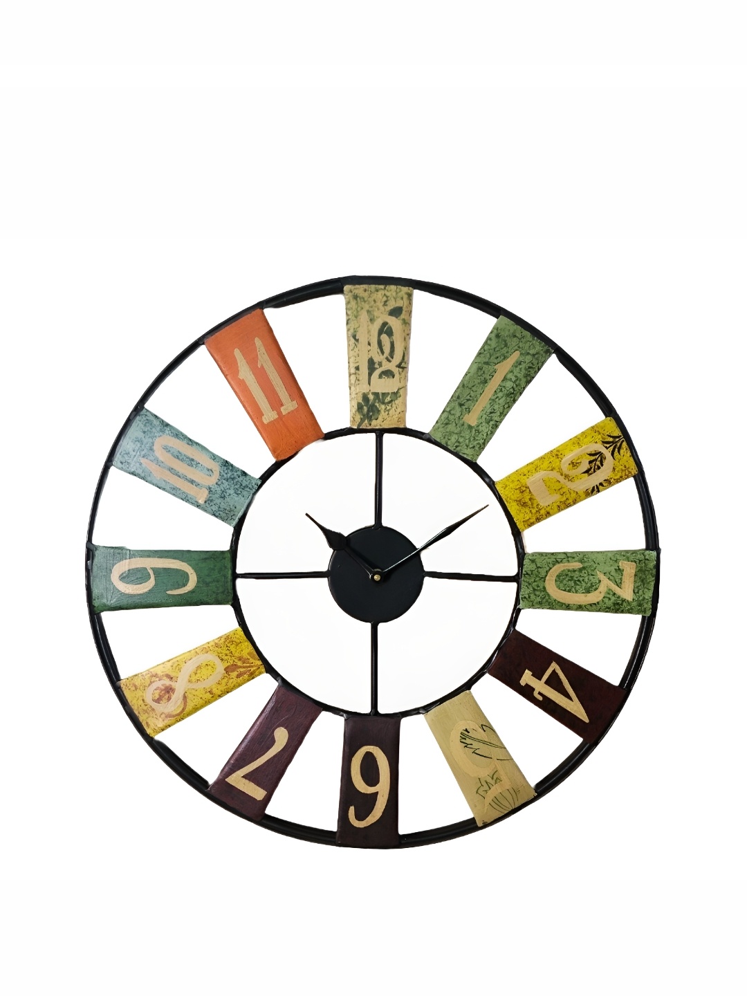 

Heritage India Black & Green Analogue Contemporary Rounded Wall Clock