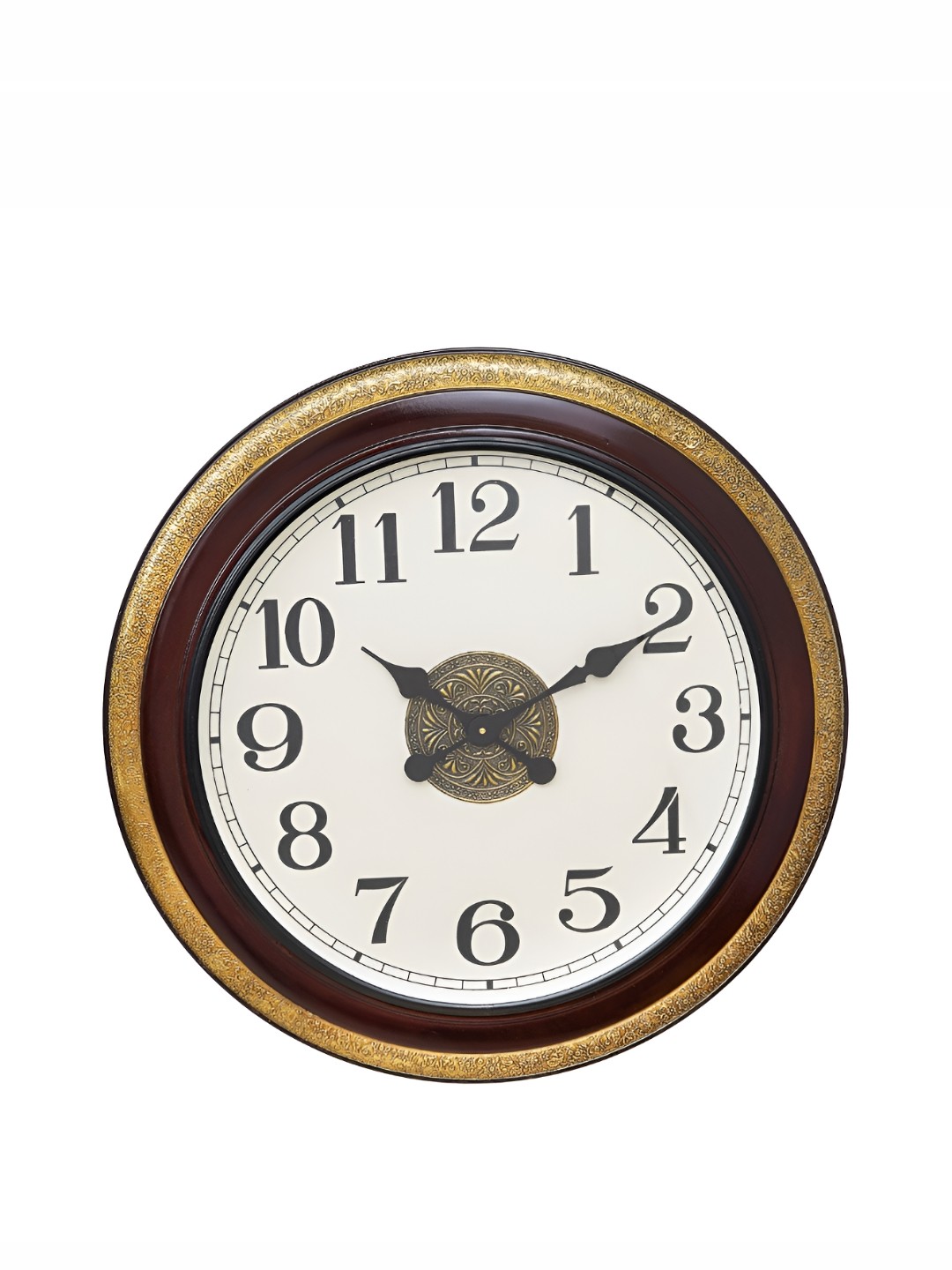 

Heritage India Brown & Gold Toned Round Traditional Analogue Wall Clock
