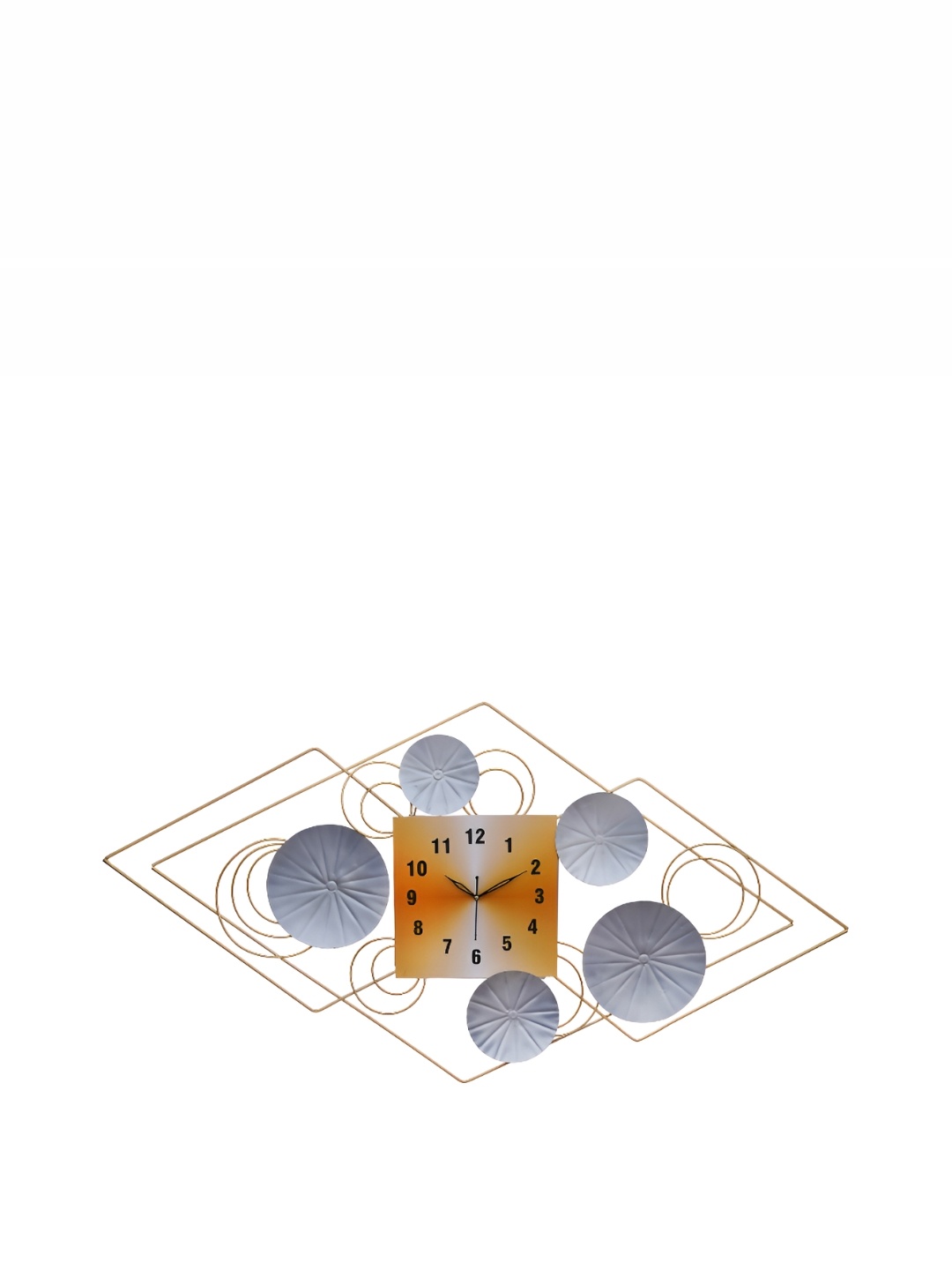 

Heritage India Gold-Toned Contemporary Geometric Wall Clock