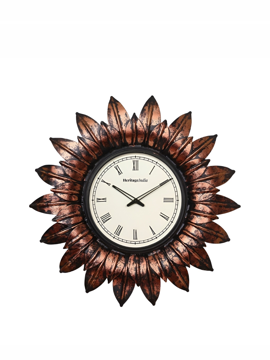 

Heritage India Copper Toned Floral Analogue Traditional Wall Clock