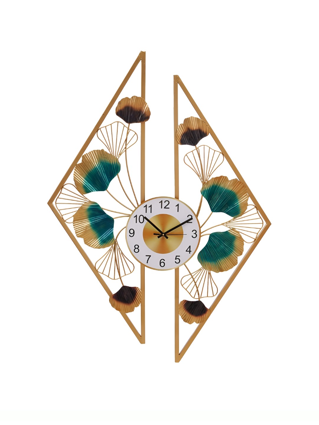 

Heritage India Gold-Toned Contemporary Geometric Wall Clock