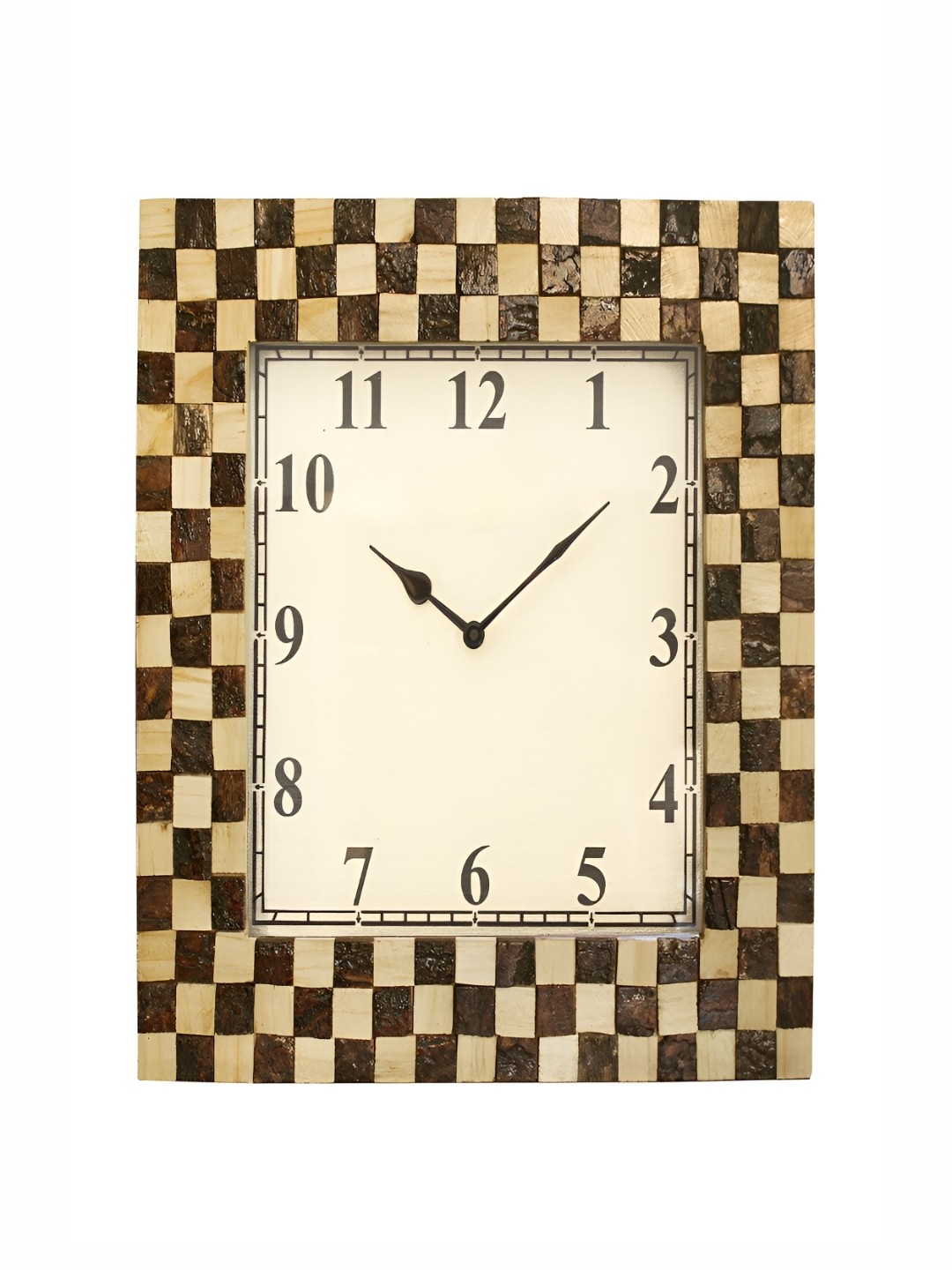 

Heritage India Beige & Brown Textured Square Contemporary Wall Clock
