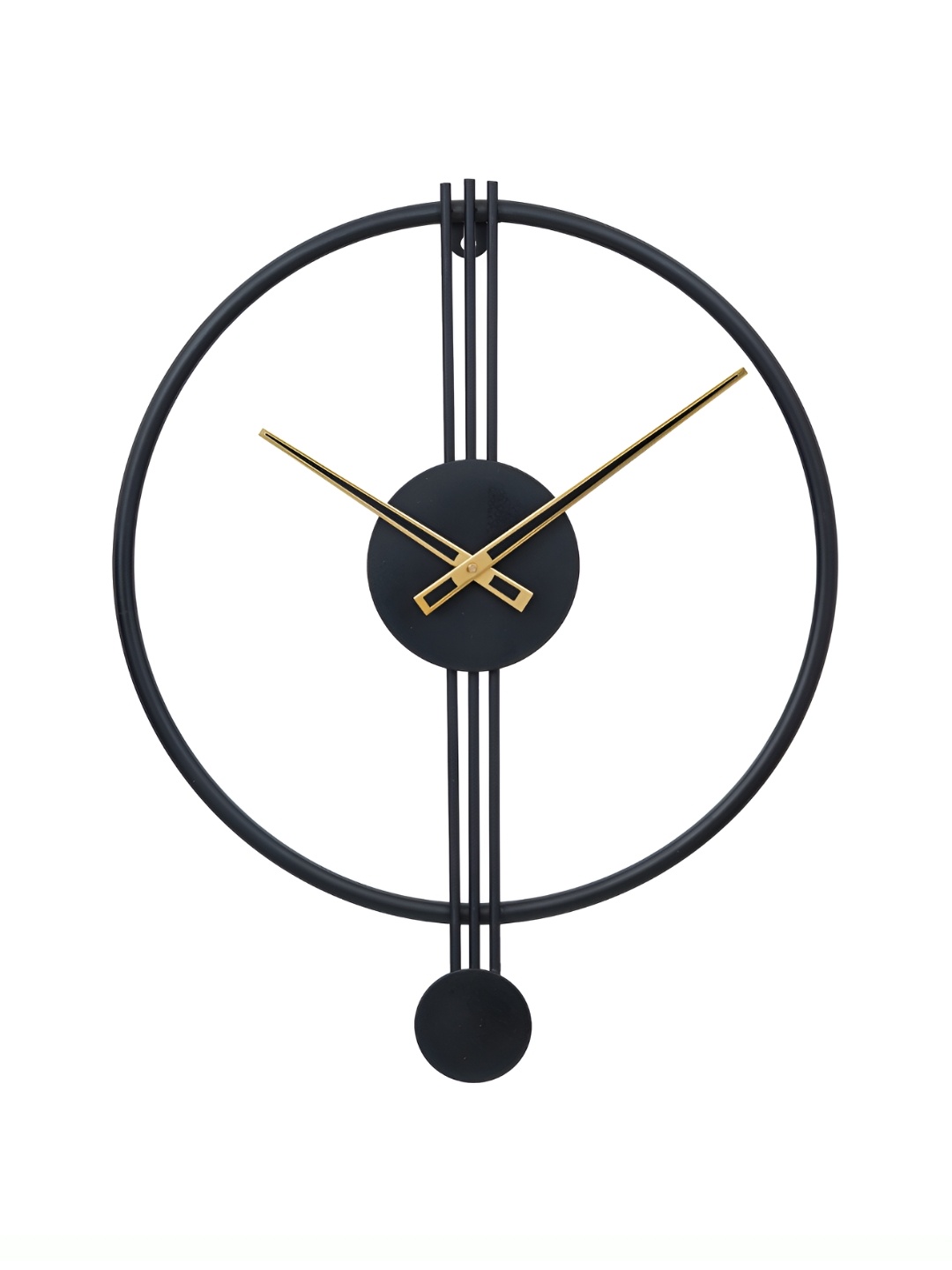 

Heritage India Black & Gold-Toned Textured Round Contemporary Wall Clock