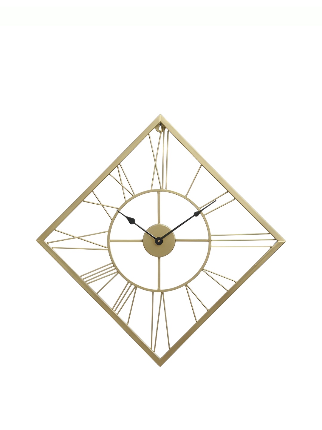 

Heritage India Gold Toned Square Contemporary Analogue Wall Clock