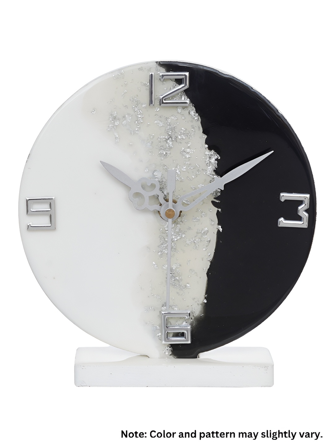 

Heritage India White & Black Textured Round Contemporary Wall Clock