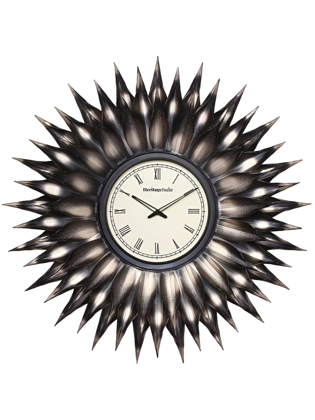 

Heritage India Black Contemporary Round Wall Clock