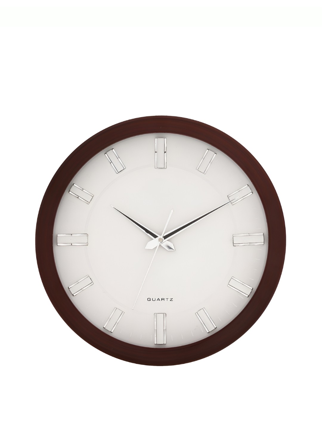 

Heritage India Brown & White Wooden Contemporary Textured Round Analogue Wall Clock