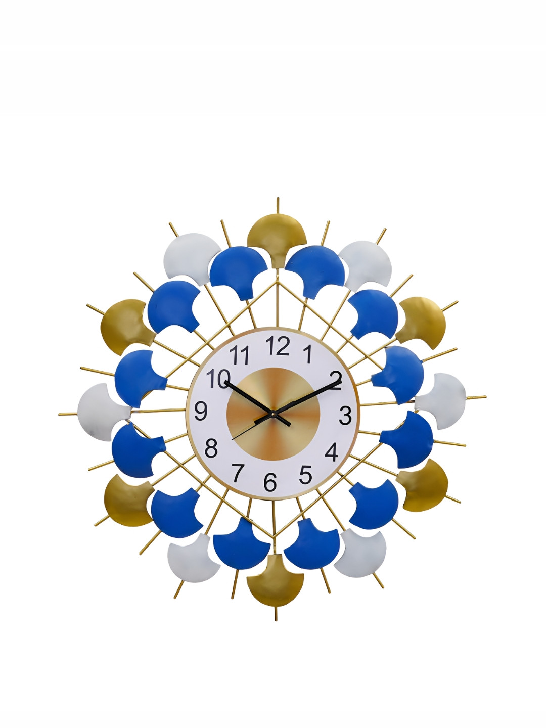 

Heritage India Gold Toned & White Abstract Shaped Contemporary Wall Clock