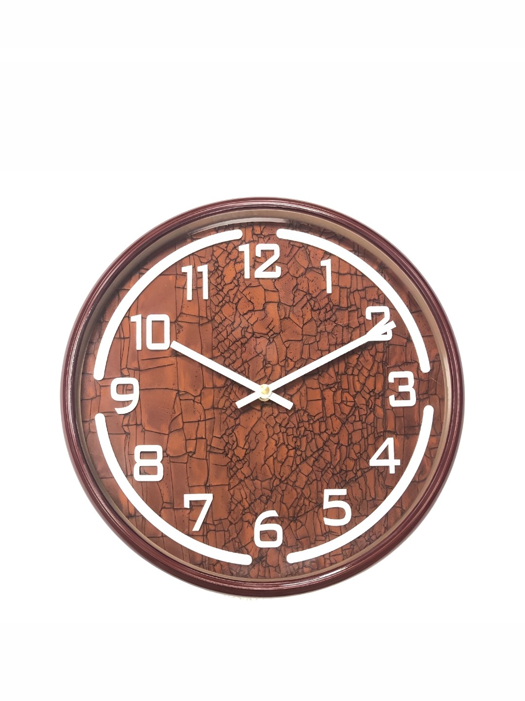 

Heritage India Brown & White Printed Round Contemporary Wall Clock