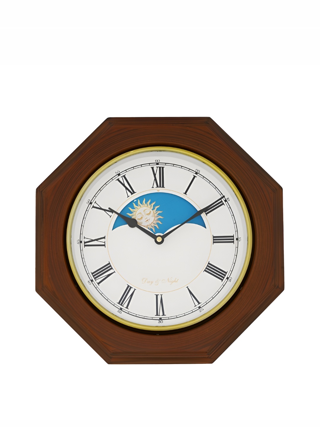 

Heritage India Brown & White Printed Round Contemporary Wall Clock