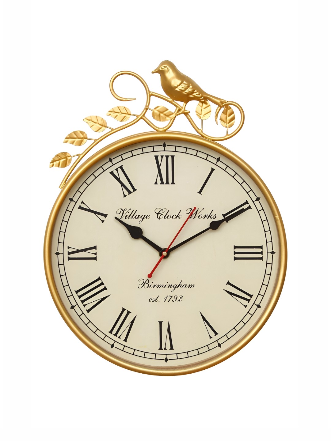 

Heritage India Gold Toned and Black Round Analogue Contemporary Wall Clock