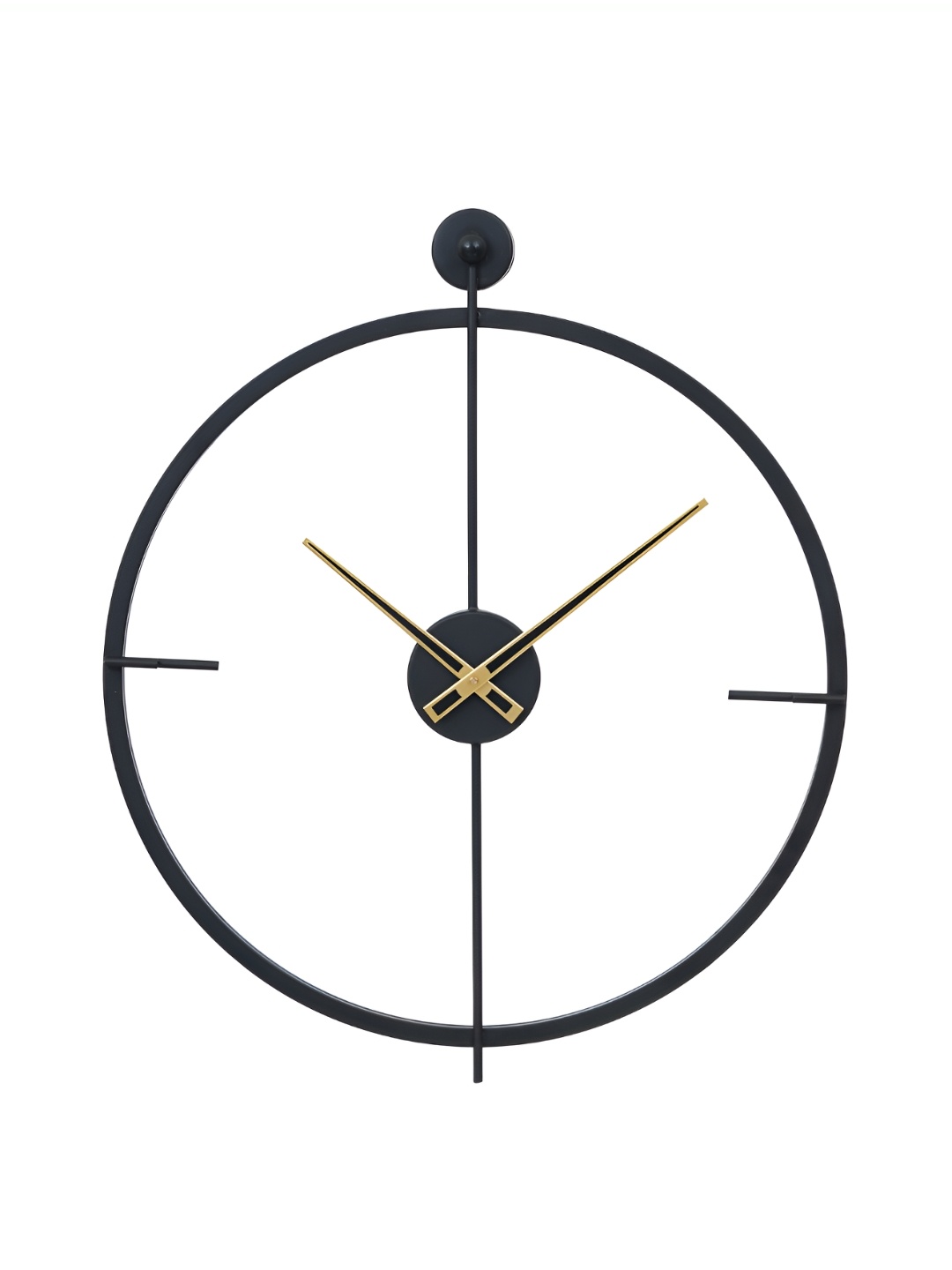 

Heritage India Black & Beige Round Contemporary Wall Clock