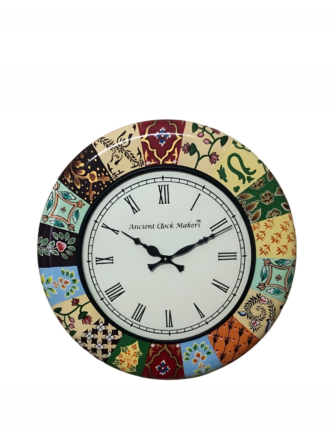 

Heritage India Red Green Contemporary Wall Clock