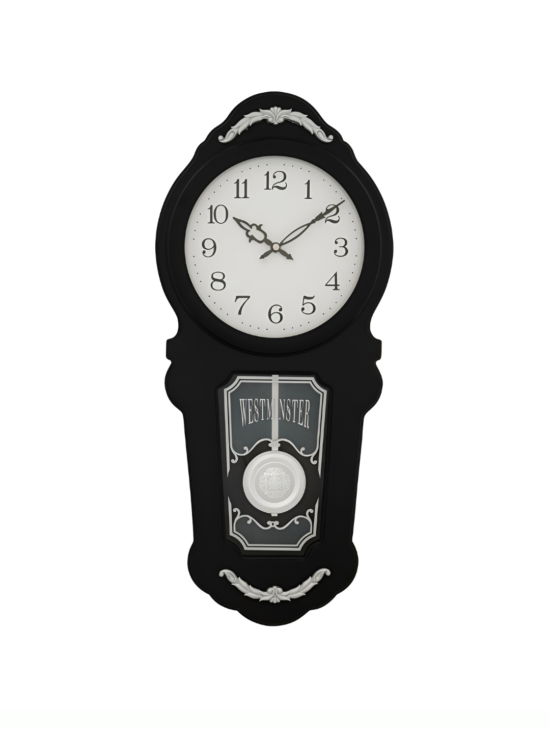 

Heritage India Black Wooden Traditional Pendulum Wall Clock