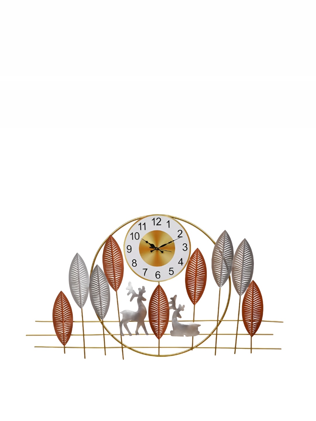 

Heritage India Copper-Toned White Contemporary Wall Clock