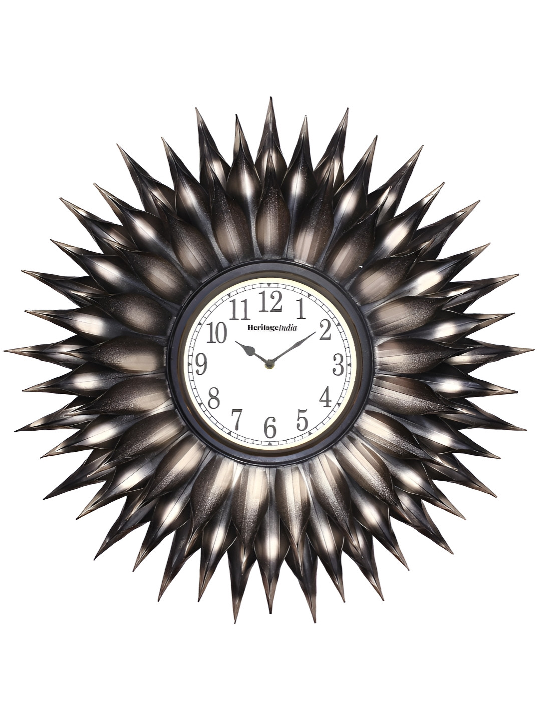 

Heritage India Black and White Round Analogue Contemporary Wall Clock