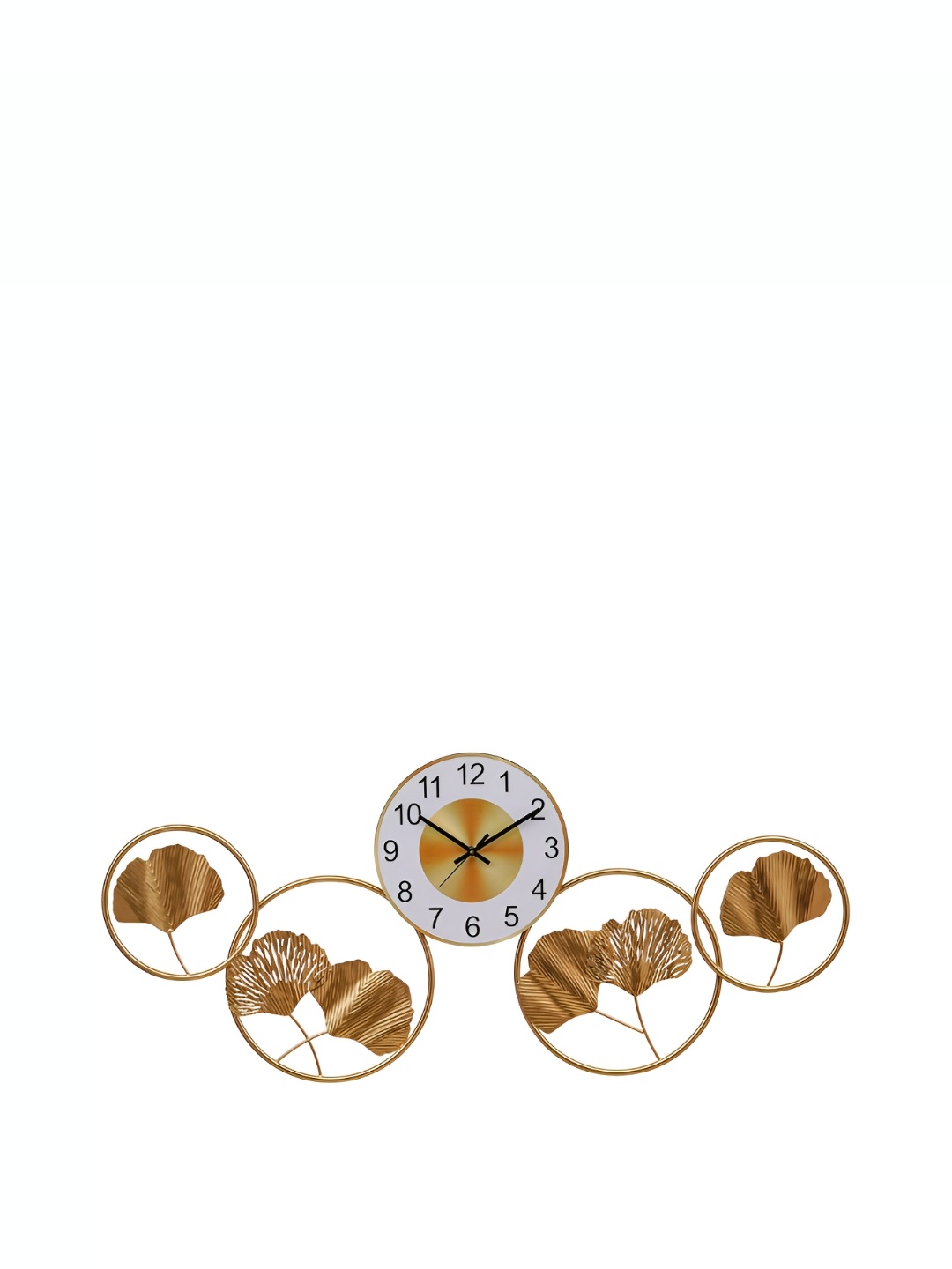 

Heritage India Gold Toned & White Round Contemporary Wall Clock