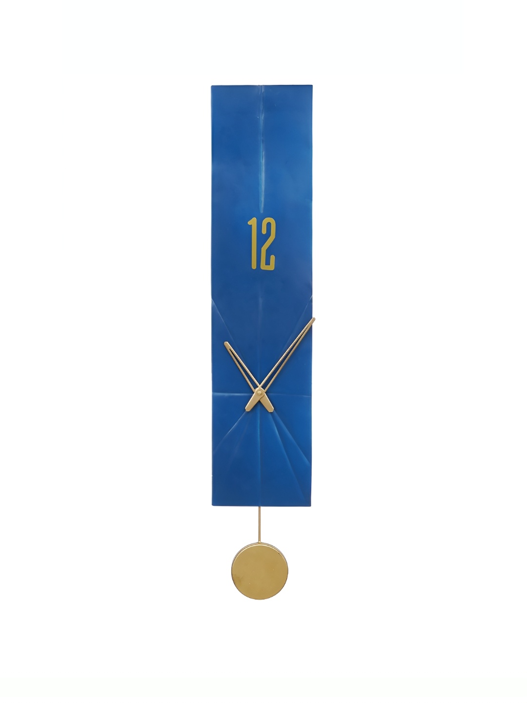 

Heritage India Blue & Gold Toned Printed Rectangle Contemporary Wall Clock