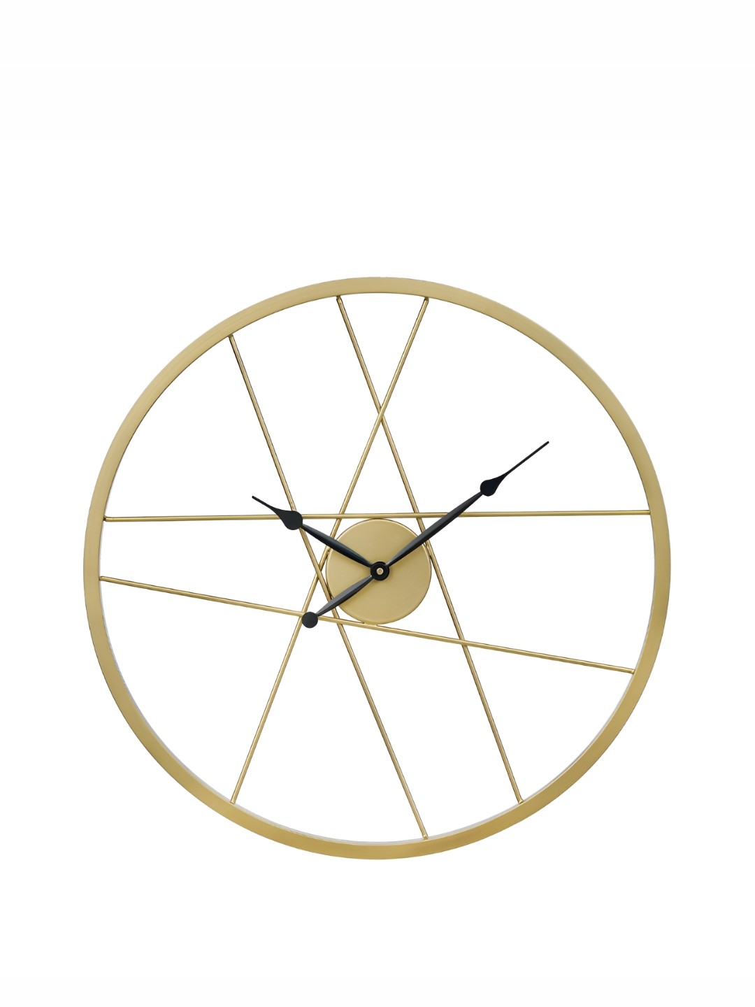

Heritage India Gold Toned & Black Round Shaped Contemporary Wall Clock