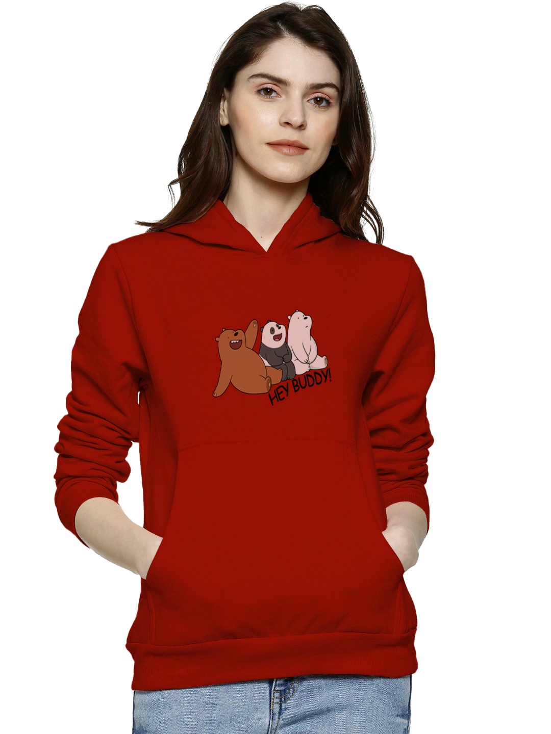 

BAESD Printed Hooded Sweatshirt, Red