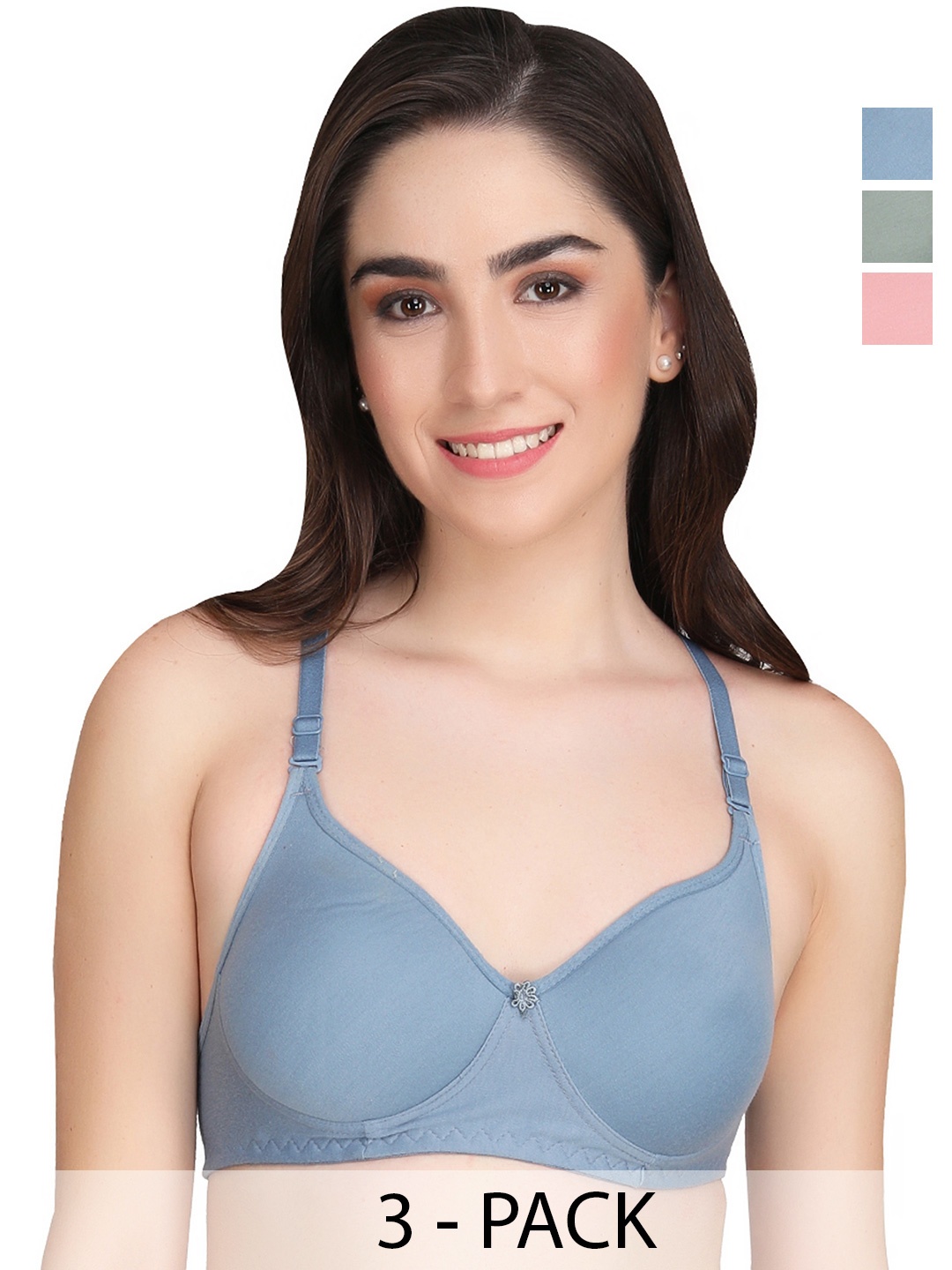 

Liigne Multicoloured Bra Full Coverage Lightly Padded, Blue