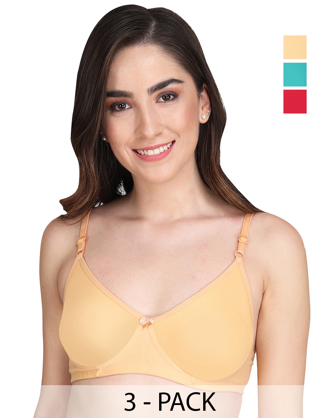 

Liigne Multicoloured Bra Full Coverage Lightly Padded, Red