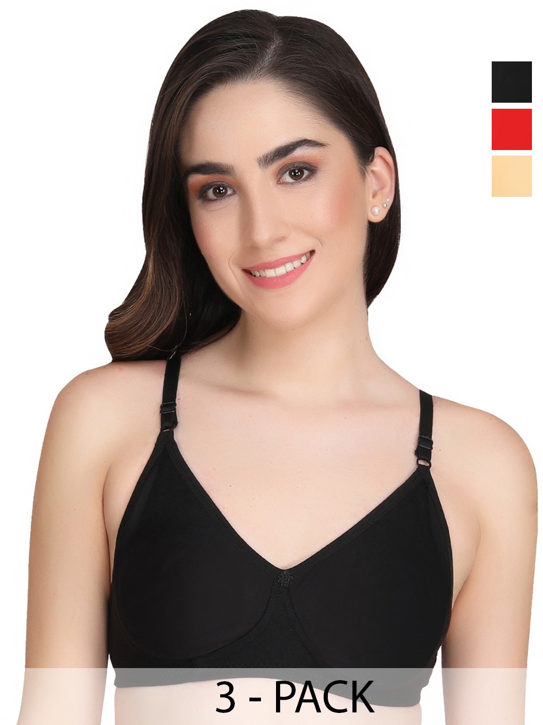 

Liigne Multicoloured Bra Full Coverage Lightly Padded, Red