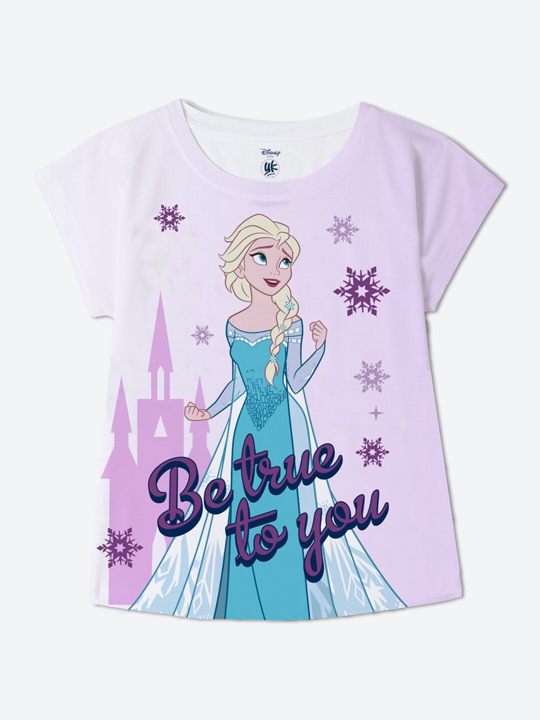 

YK Disney Girls Frozen Printed Top, Lavender
