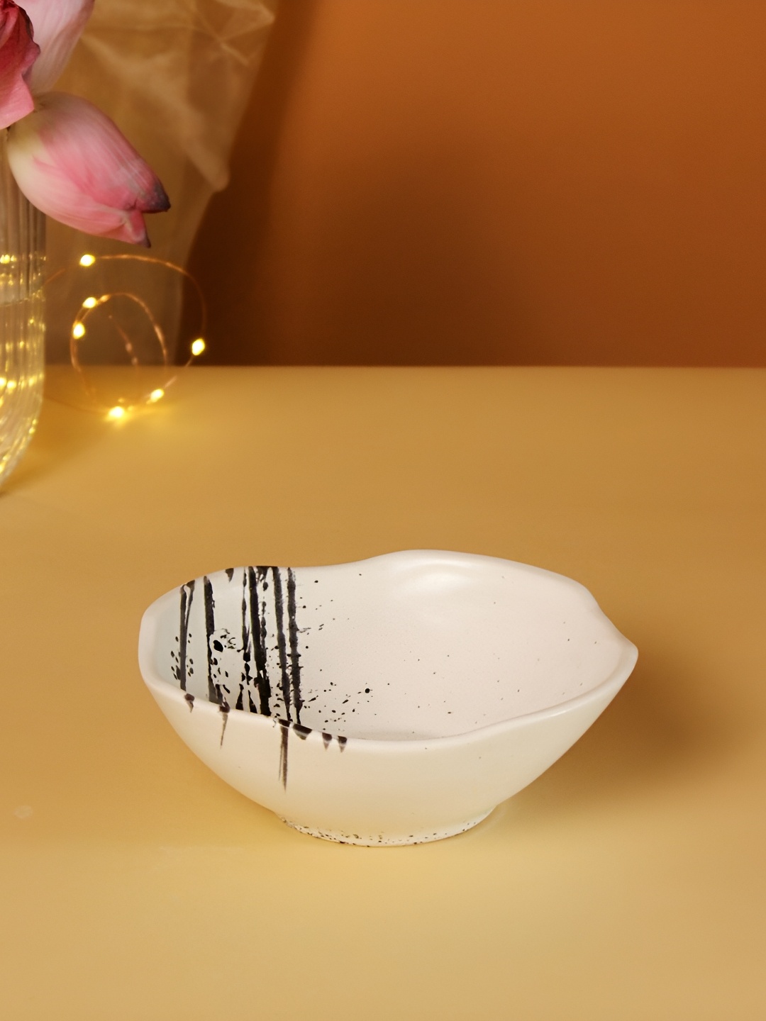 

The Orby House White & Black Printed Ceramic Glossy Bowl
