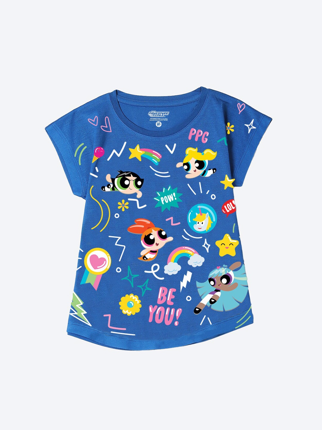 

YK Warner Bros Powerpuff Girls Printed Top, Blue