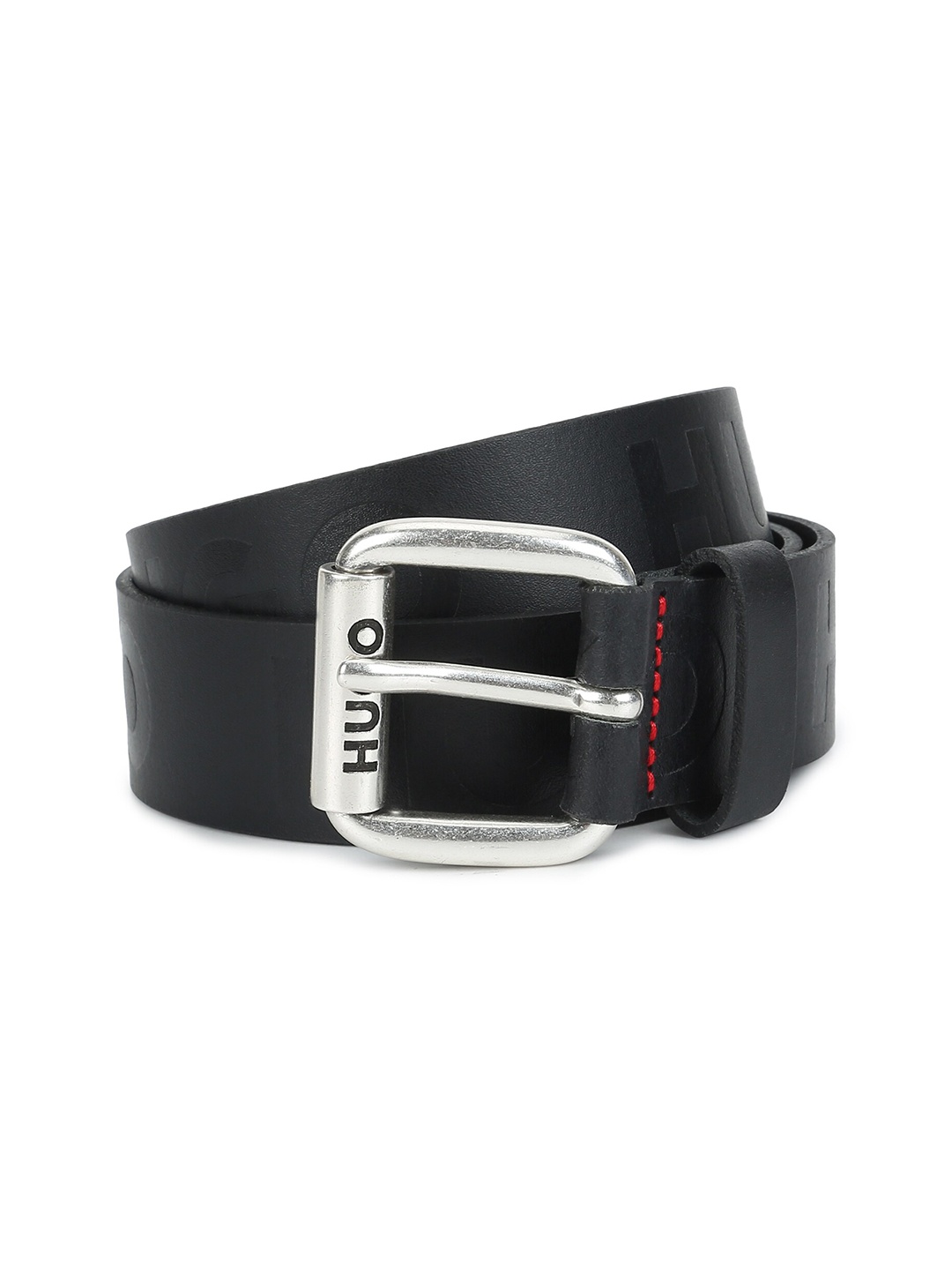 

HUGO Men Printed Leather Formal Belt, Black