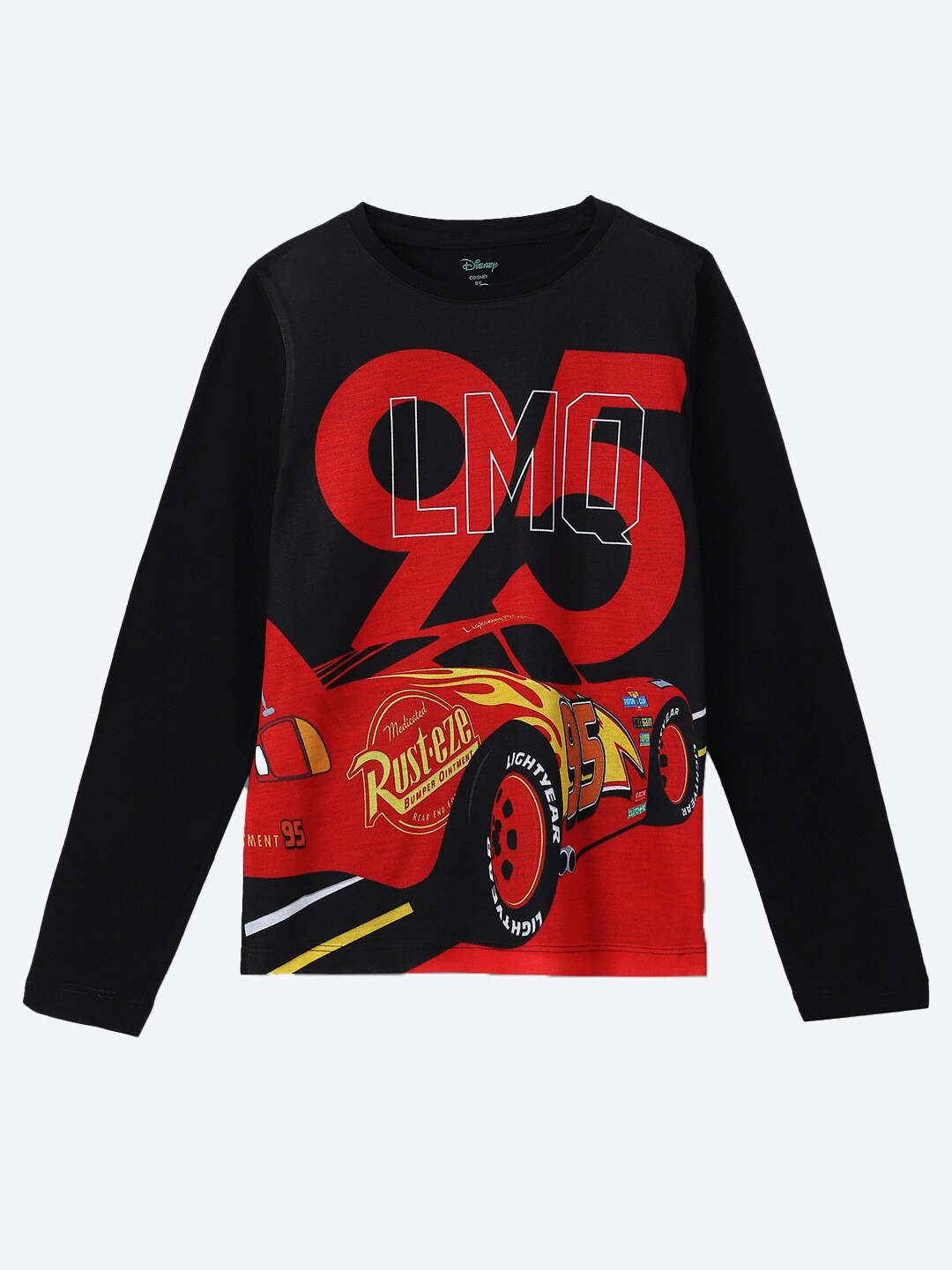 

YK Disney Boys LMQ 95 Printed T-shirt, Black