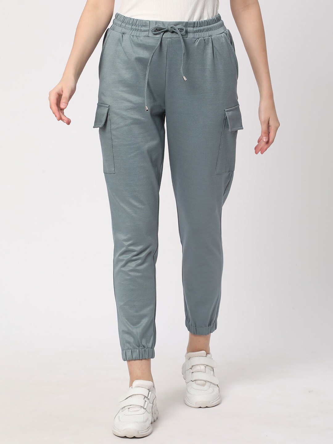 

R&B Women Mid Rise Joggers, Blue