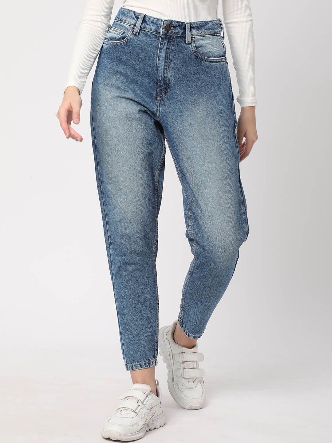

R&B Women Regular Fit Clean Look Jeans, Blue
